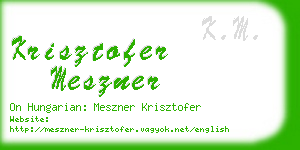krisztofer meszner business card